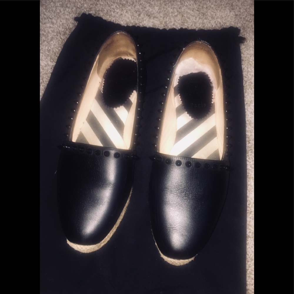 Christian Louboutin Spiked Leather Flats